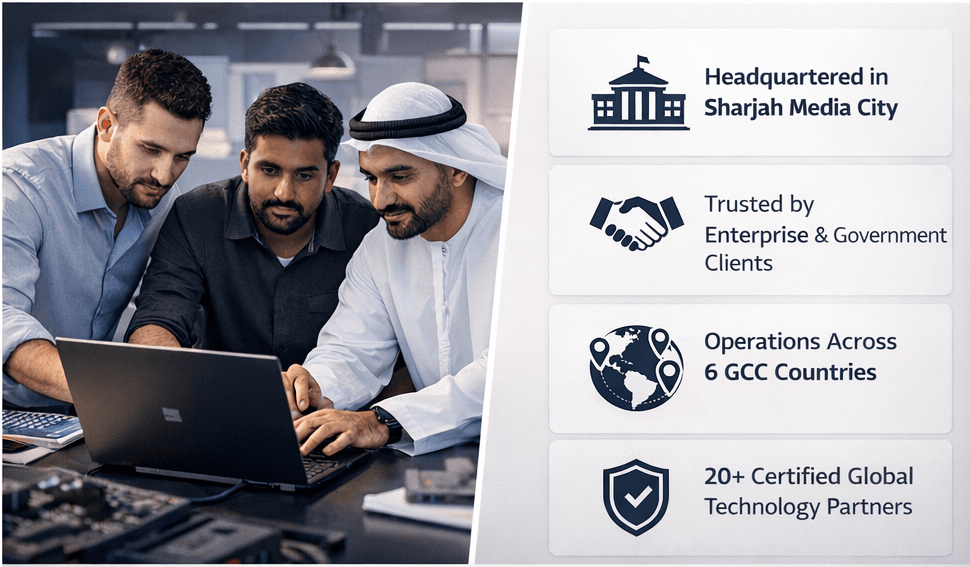 VertiLinks enterprise technology team delivering IT and security solutions in UAE