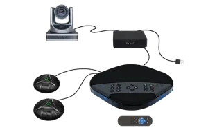 IQShare Videobar AHY500 — IQShare Videobar AHY500 is a premium AI-tracking video bar designed for larger conference rooms for Interactive Panels in UAE