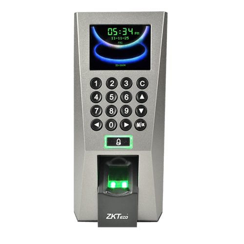 ZKTeco F18 — ZKTeco F18 attendance and access control terminal with Wiegand-ready door integration for Time Attendance in UAE