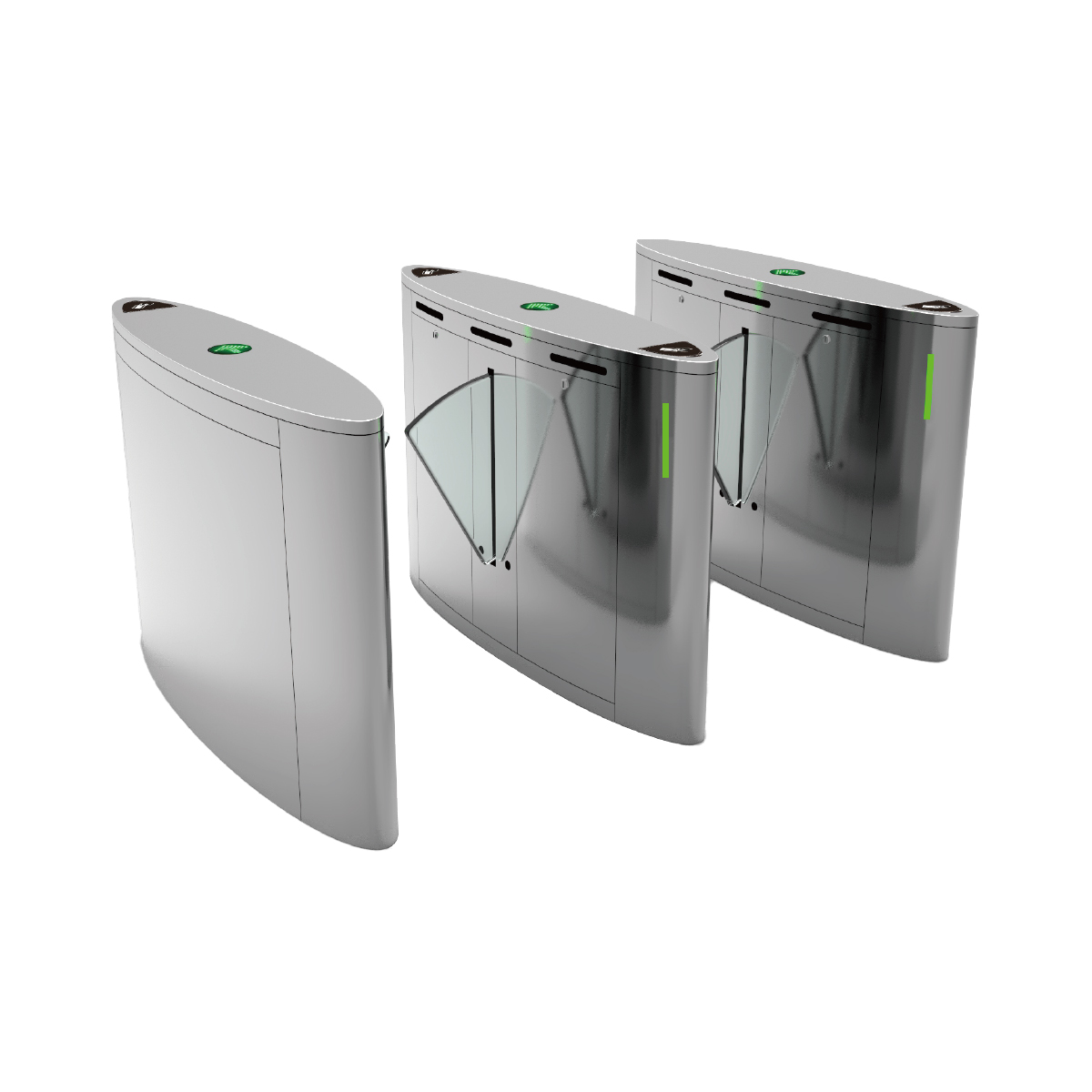 LIDE LD-Y603 RFID Flap Barrier for Hospital Buildings — RFID flap barrier turnstile for hospital and healthcare building access with hygienic contactless credential verification for Turnstiles & Speed Gates in UAE