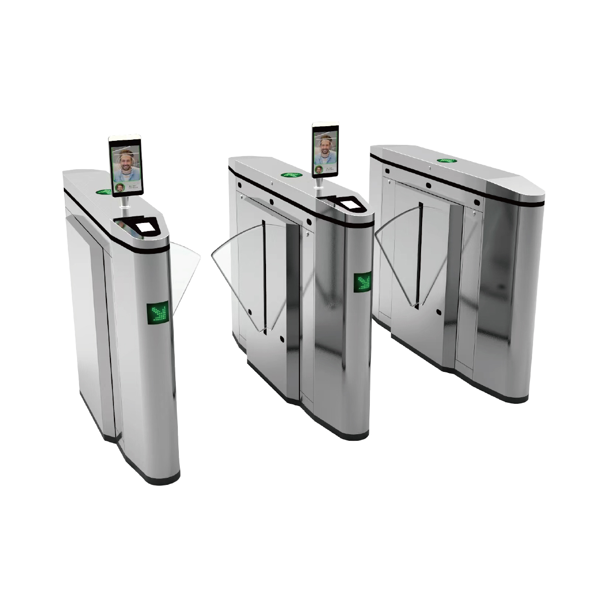 LIDE LD-Y609 Lobby Entrance Optical Flap Barrier Turnstile — Premium lobby entrance optical flap barrier with sleek cabinet design for UAE corporate and hospitality receptions for Turnstiles & Speed Gates in UAE