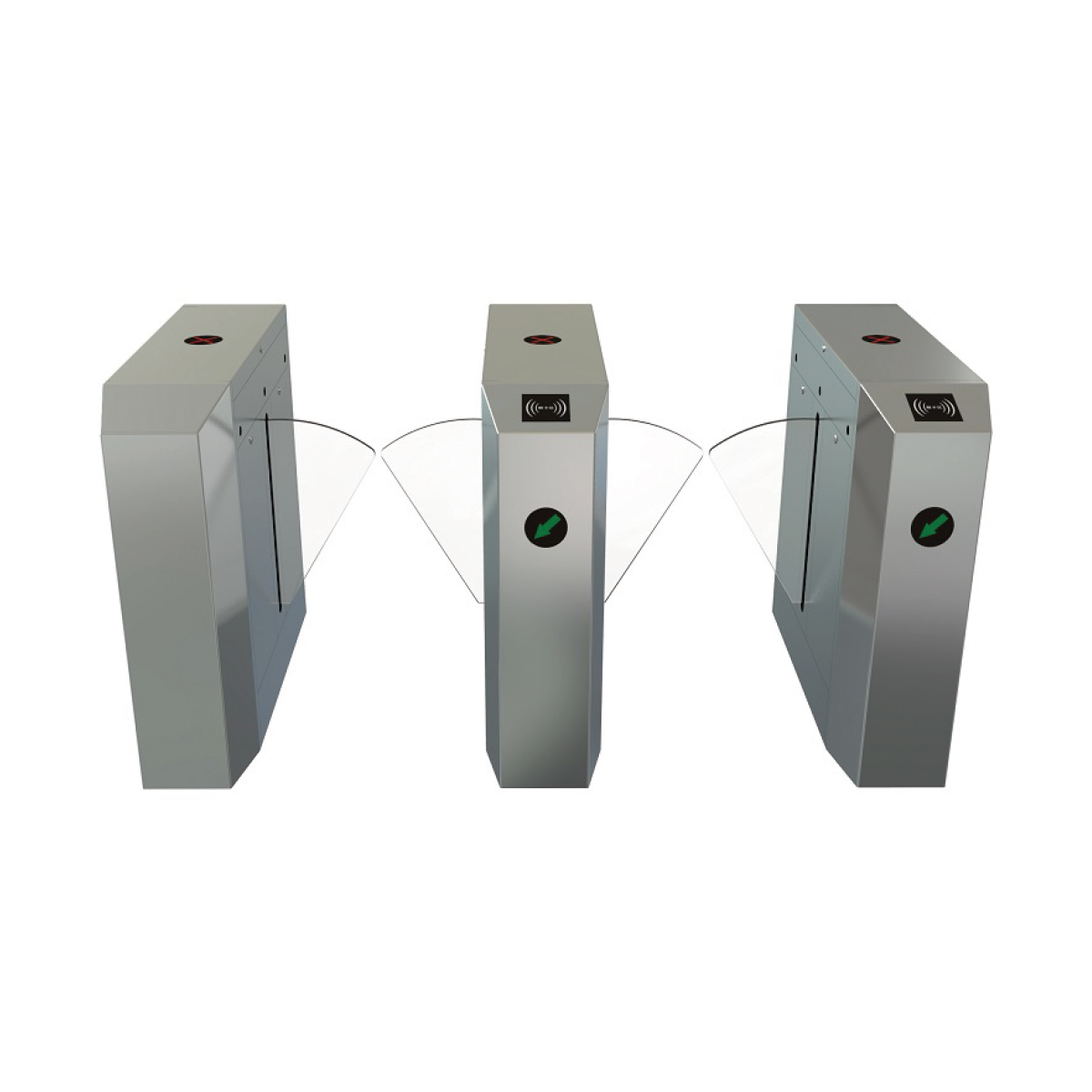 LIDE LD-Y602 Retractable Flap Barrier Gate Turnstile — Retractable flap barrier with 3-pair IR sensors, 30-35/min speed, and 900mm wheelchair lane option for UAE facilities for Turnstiles & Speed Gates in UAE