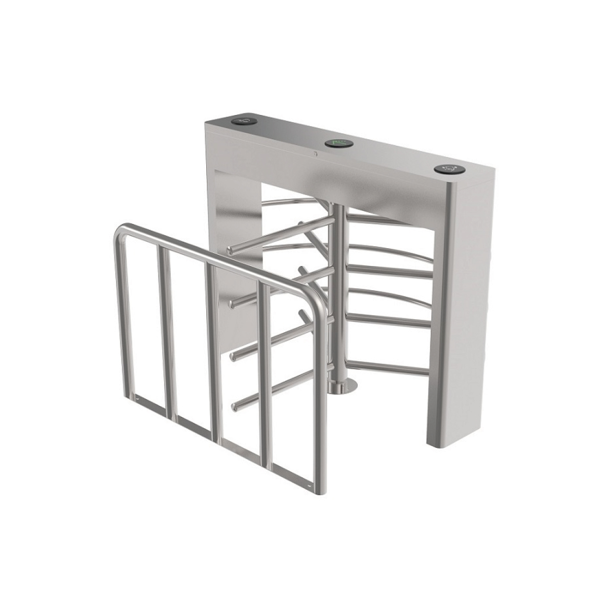 LIDE LD-Q807 Half Height Rotating Gate Barrier — Waist-height rotating gate barrier combining full-height security aesthetics with compact installation footprint for Turnstiles & Speed Gates in UAE