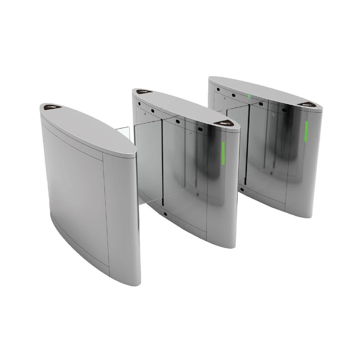 LIDE LD-P402 Optical Sliding Barrier Turnstile — Optical sliding barrier turnstile with IR detection for anti-tailgating at premium commercial entrances for Turnstiles & Speed Gates in UAE