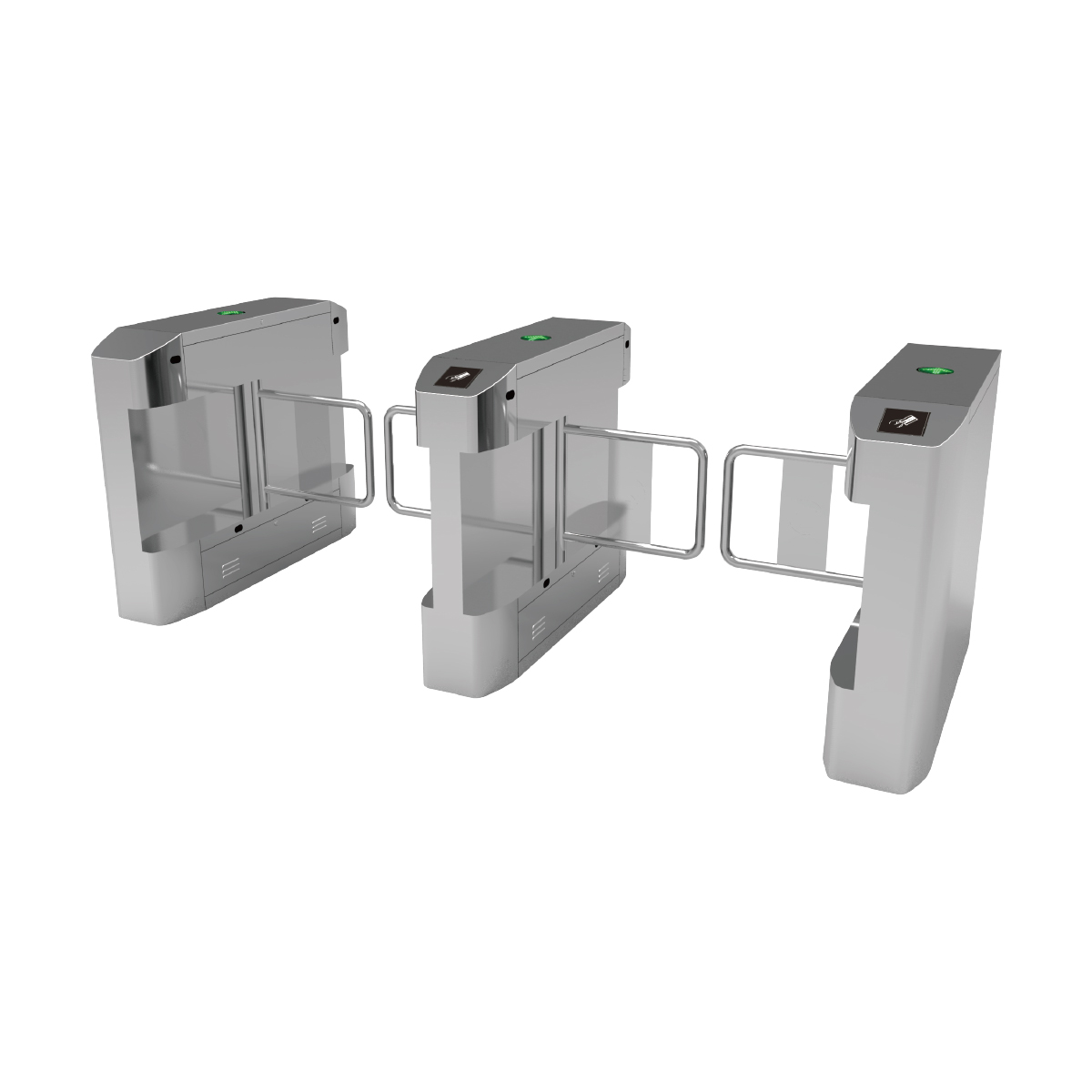 LIDE LD-B501 Stainless Steel Security Swing Barrier Gate — Stainless steel swing barrier gate for pedestrian access control at offices, residential compounds, and commercial sites for Turnstiles & Speed Gates in UAE