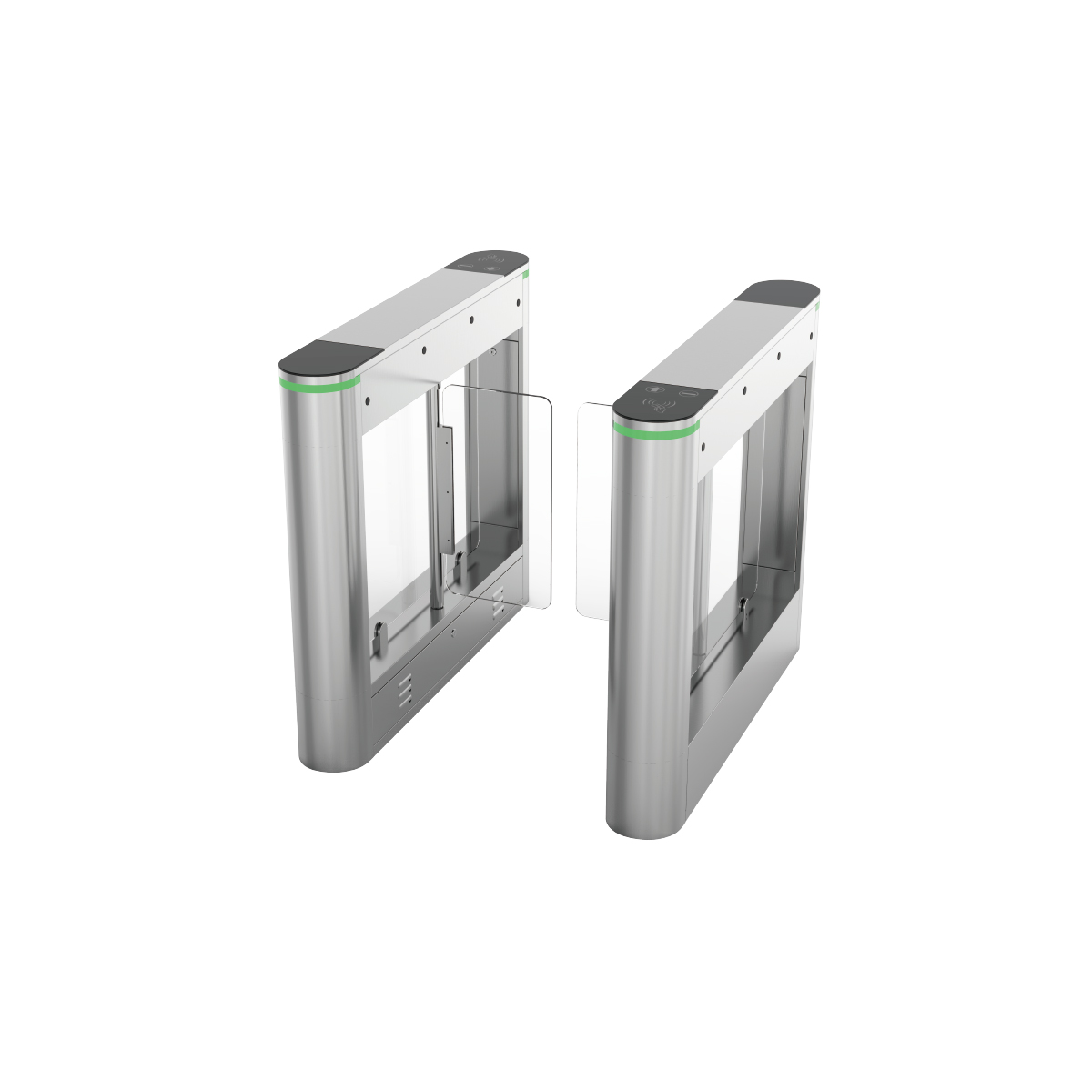 LIDE LD-B503 Pedestrian Access Control Swing Gate Turnstile — Pedestrian swing gate turnstile with tempered glass or acrylic panels for secure and aesthetic lobby entrances for Turnstiles & Speed Gates in UAE