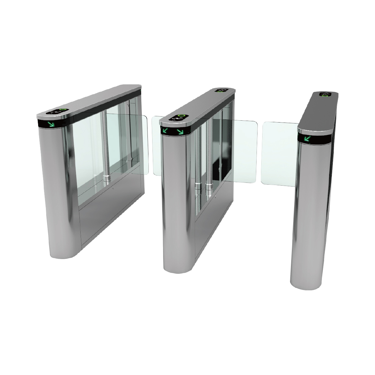 LIDE LD-B504 Swing Gate Pedestrian Turnstile — Swing barrier pedestrian turnstile with DDA wheelchair access, 35/min throughput, and anti-tailgating detection for Turnstiles & Speed Gates in UAE