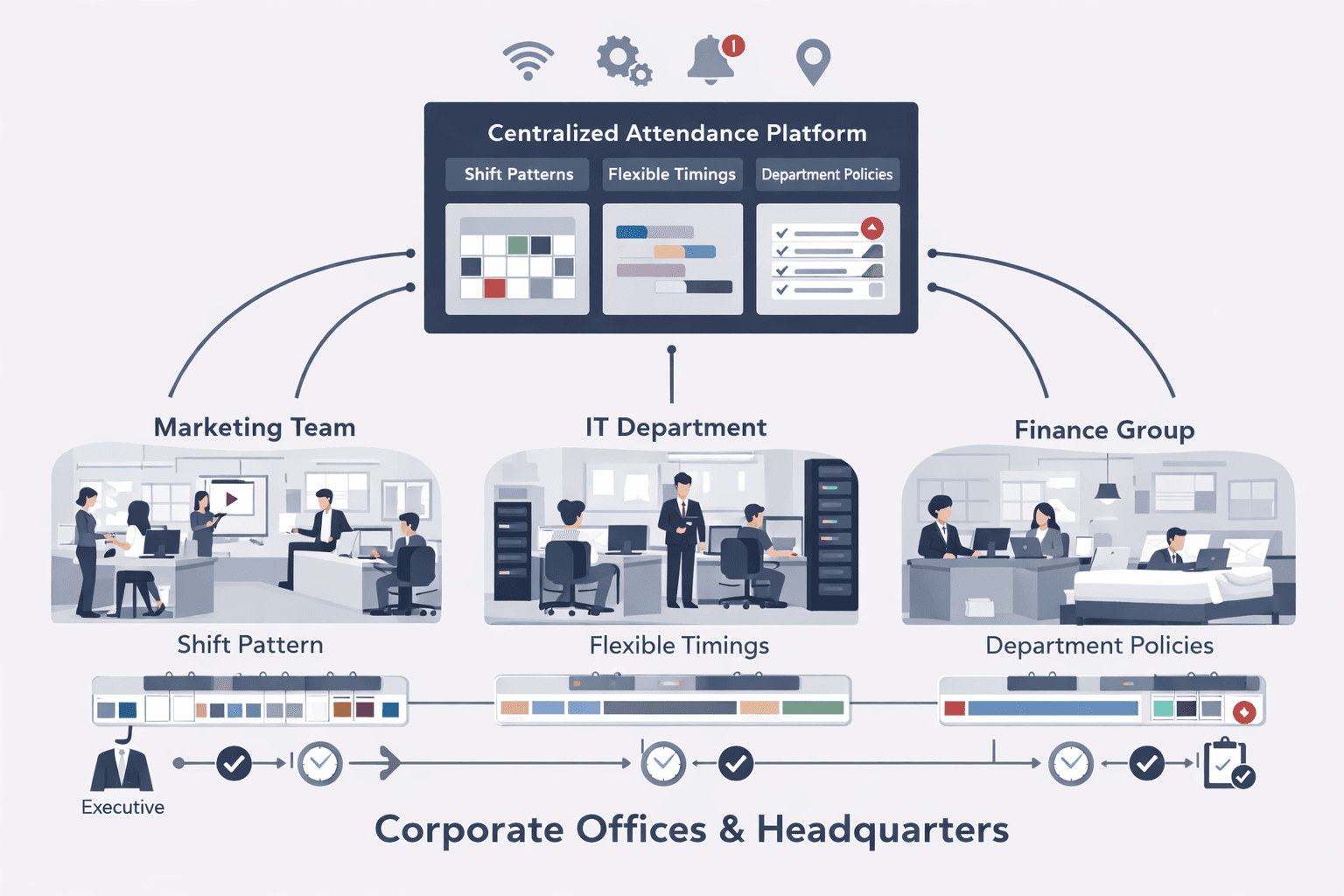 Corporate Offices & Headquarters for time attendance system in UAE