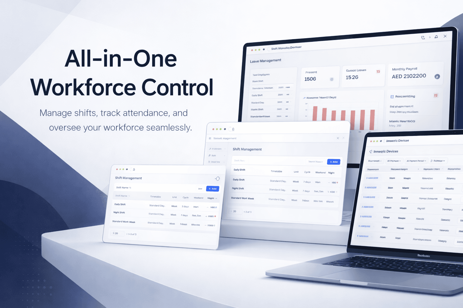 Time Attendance System overview dashboard for enterprise deployments in UAE
