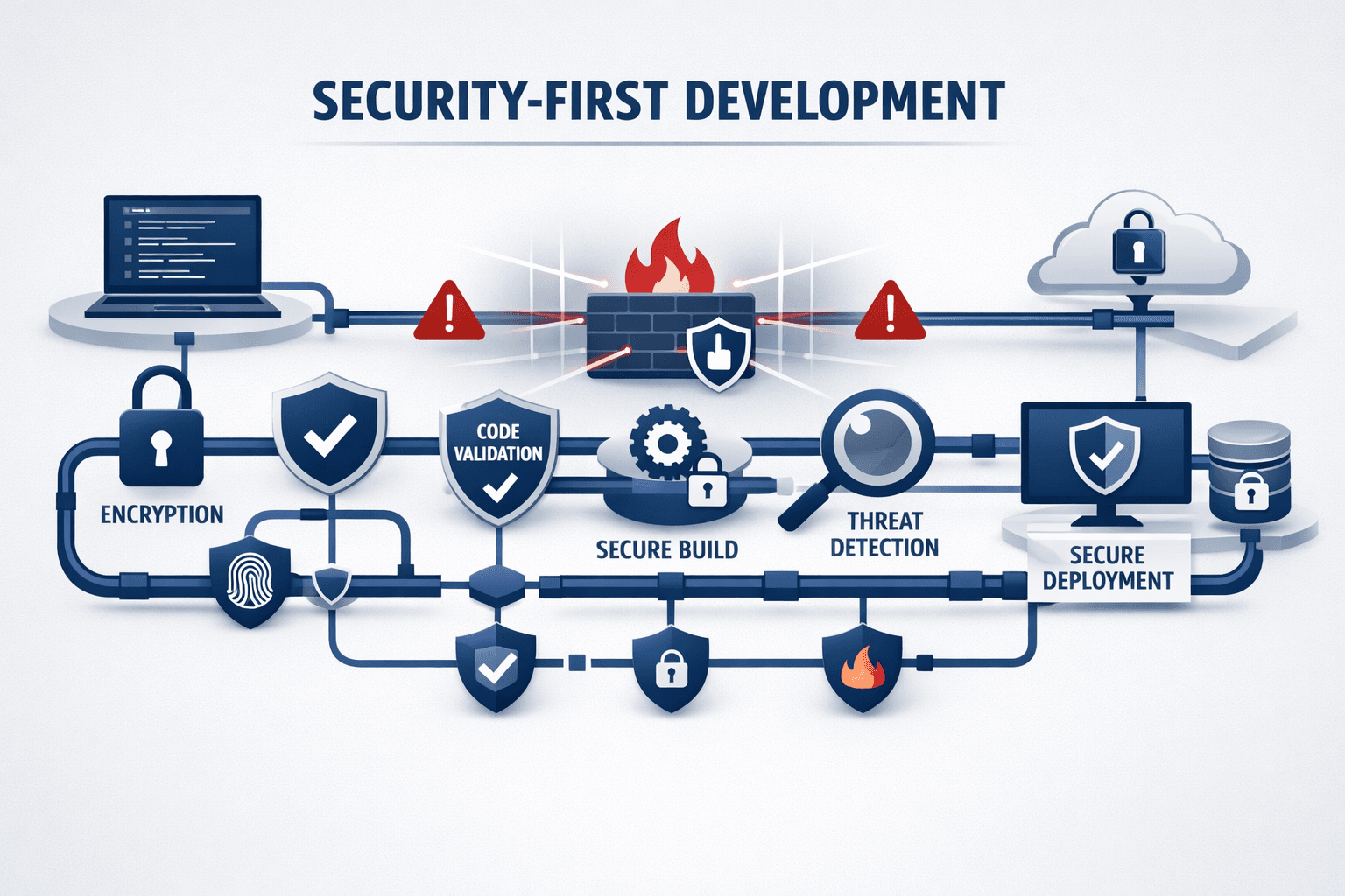 Security-first custom application development with OWASP compliance and encryption