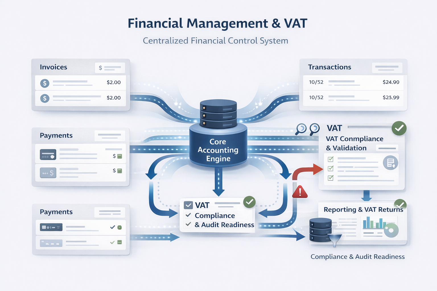 ERP financial management and VAT module for UAE enterprise accounting compliance