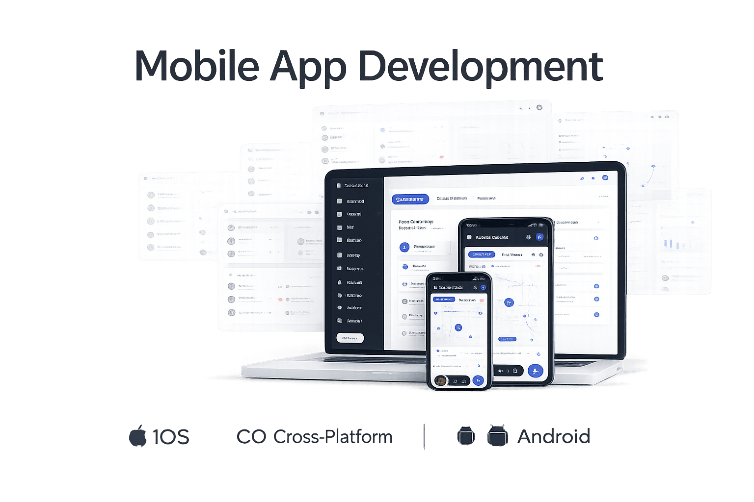 Mobile app development platform dashboard for enterprise iOS and Android applications