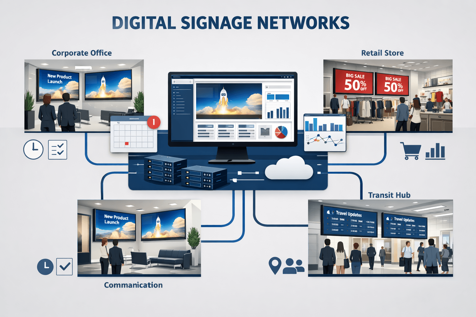 Digital Signage Networks for audio video solutions in UAE