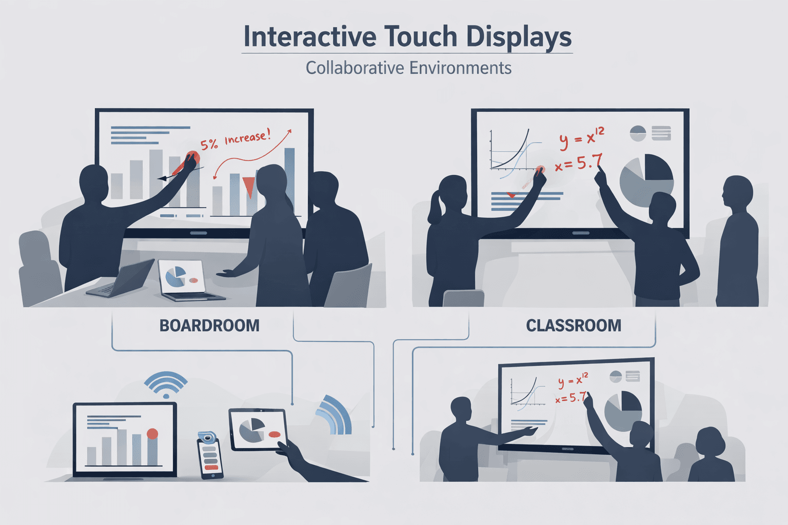 Interactive Touch Displays for audio video solutions in UAE