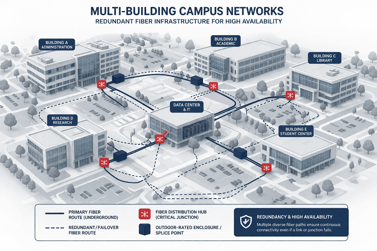 Multi-Building Campus Networks for structured cabling solution in UAE
