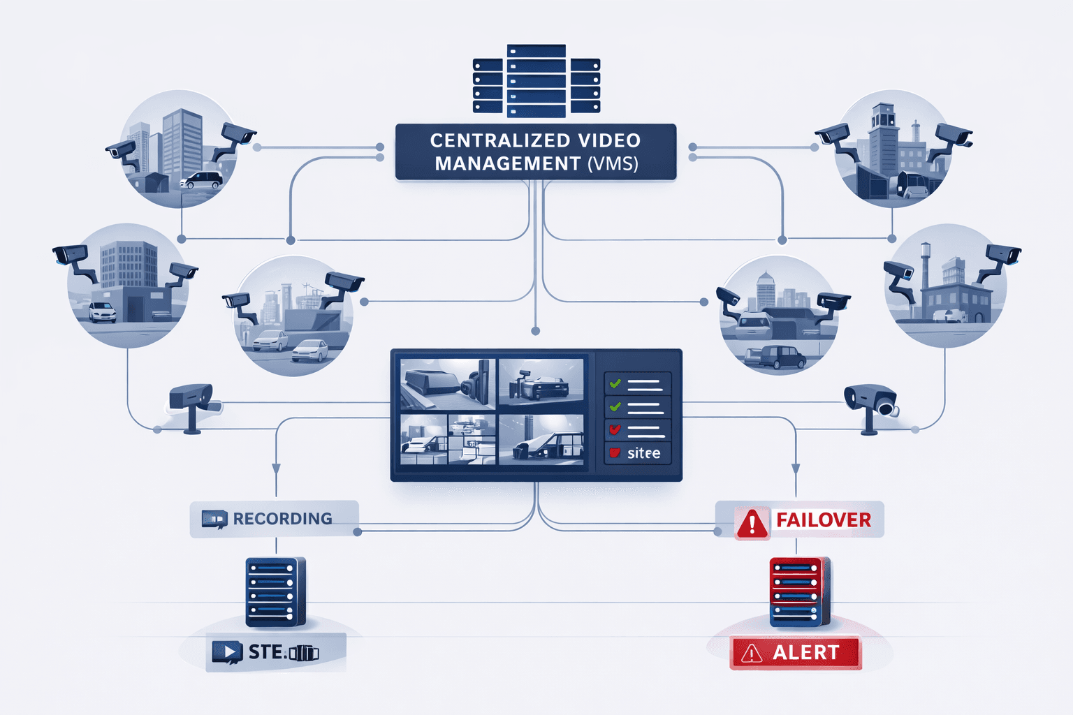 Centralized Video Management (VMS) for cctv security & surveillance in UAE