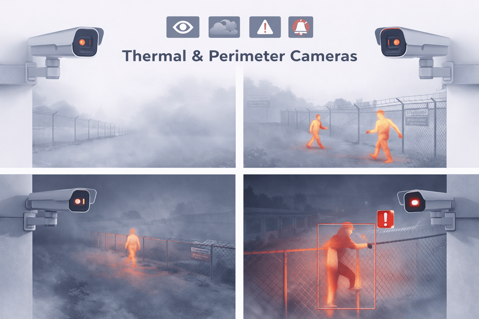 Thermal & Perimeter Cameras for cctv security & surveillance in UAE