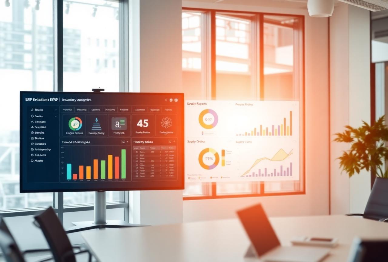 ERP solutions software integrating finance, HR, inventory and procurement for UAE enterprises