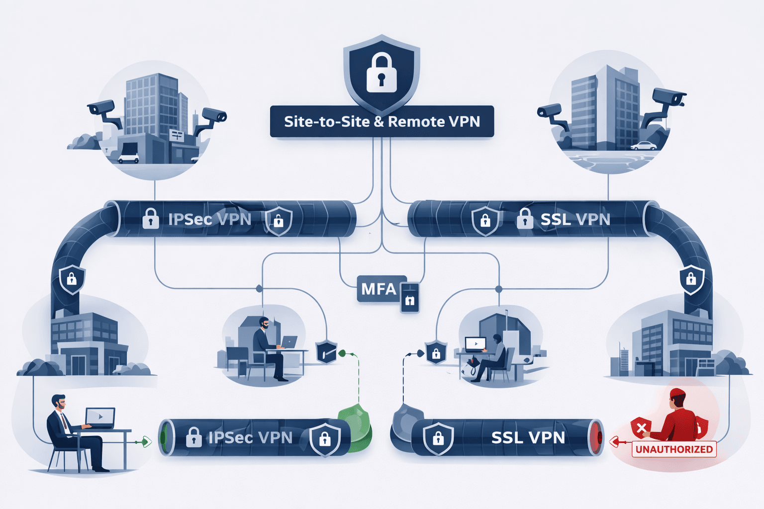 Site-to-Site & Remote VPN for firewall & gateway system in UAE