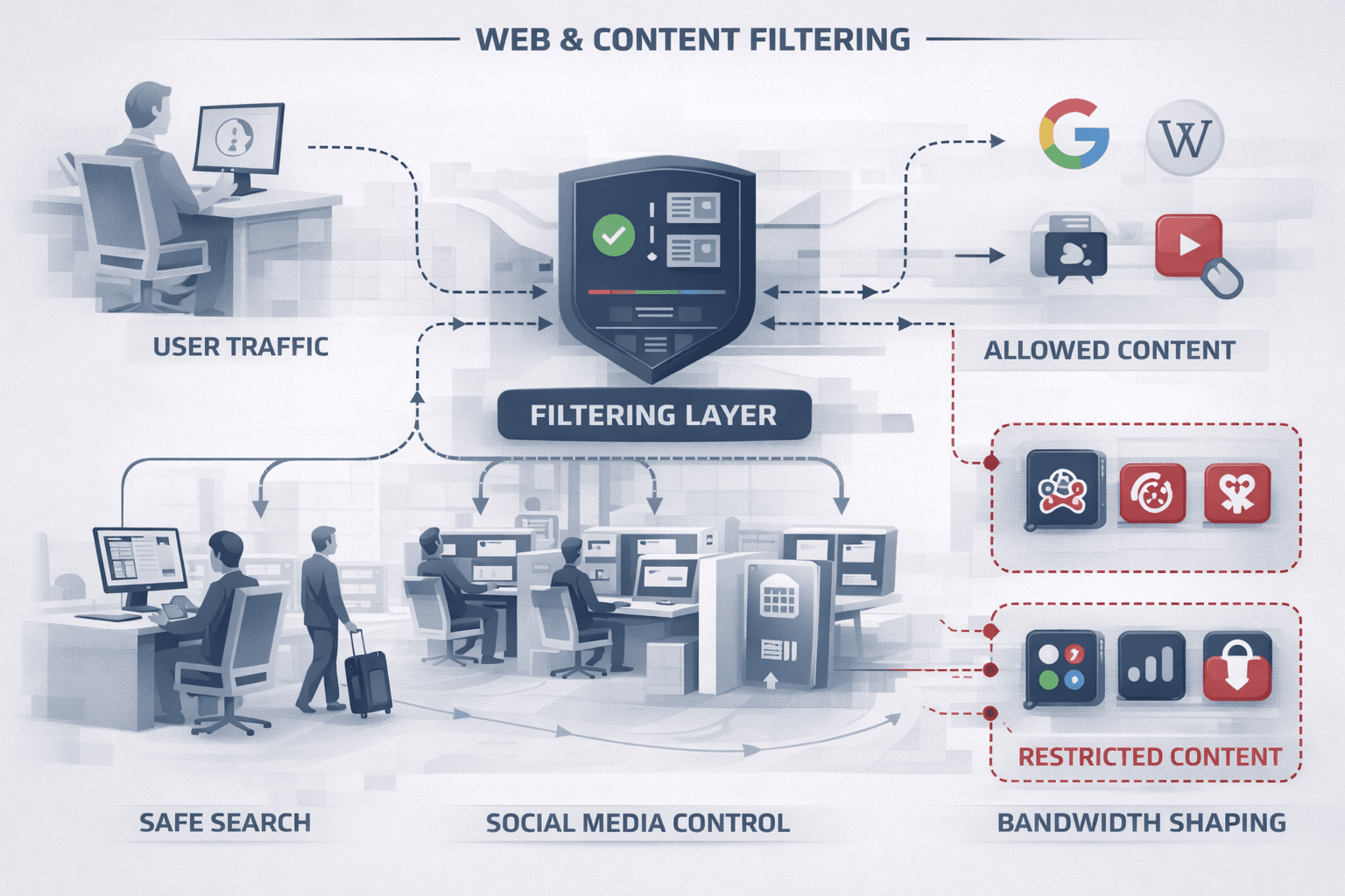 Web & Content Filtering for firewall & gateway system in UAE