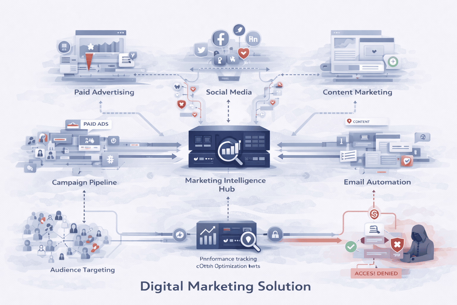 Digital Marketing Solution overview dashboard for enterprise deployments in UAE