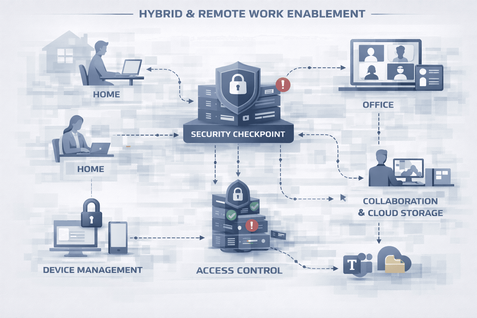 Hybrid & Remote Work Enablement for microsoft services in UAE