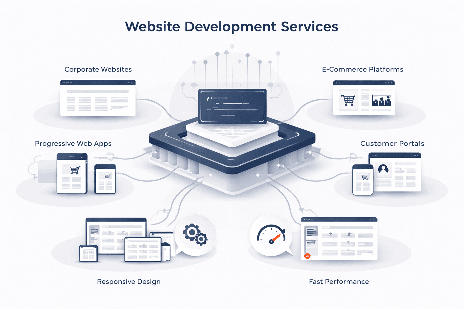 Website Development Services overview dashboard for enterprise deployments in UAE